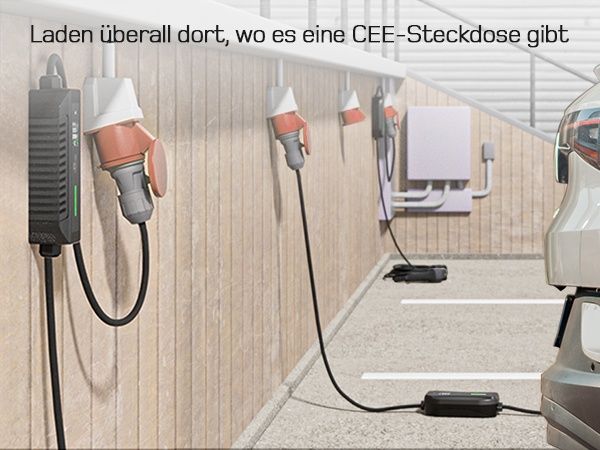 Мобилна зарядна станция dé Type 2, 22kW, CEE 32A + адаптер CEE 16A, 7м