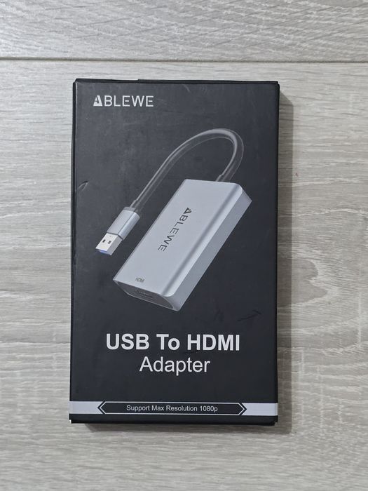 Adaptor USB la HDMI 1080p Full HD – Nou, Negru