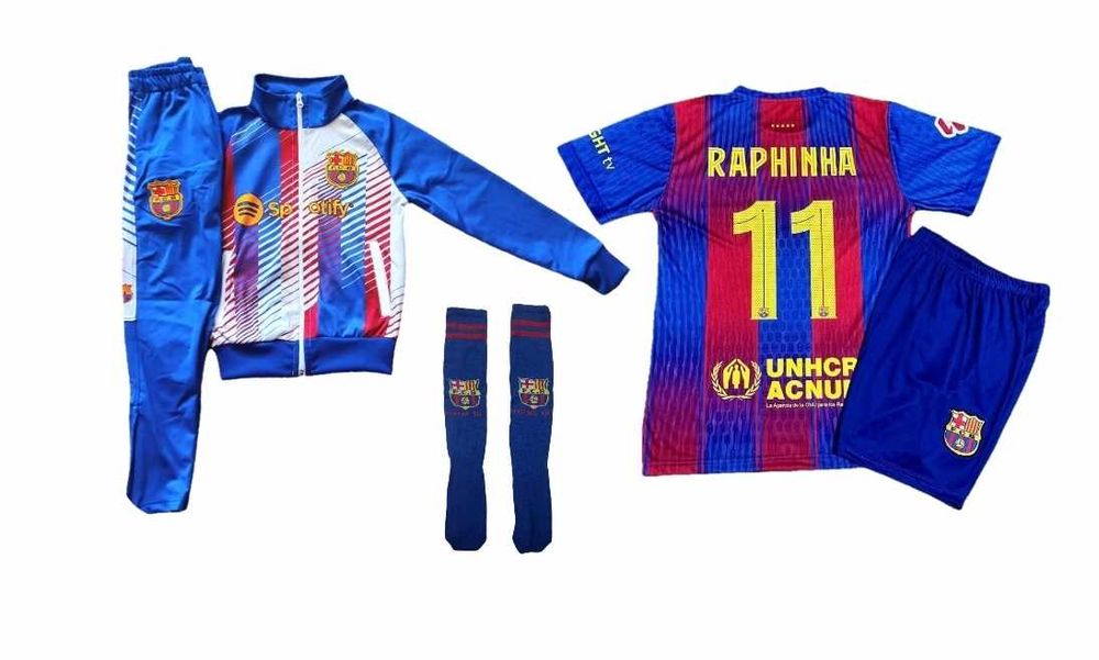 Рафиня Детски комплект сет Комплект с Анцуг Raphinha Barcelona