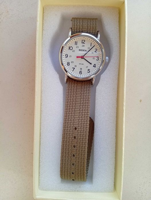 Новые мужские кварцевые часы BIDEN, водостойкие, с 24-часовой шкалой