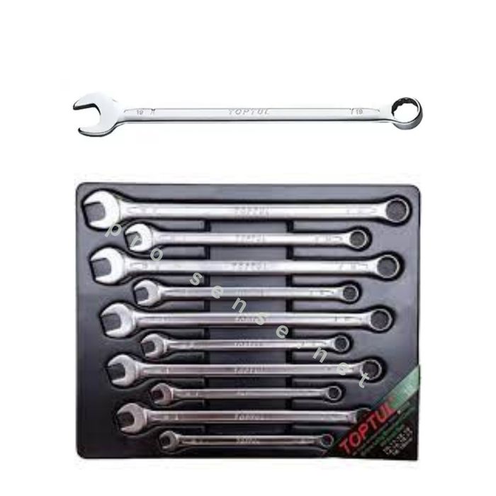 Екстра Дълги Звездогаечни Ключове 10-19мм 10 части с наклон TOPTUL