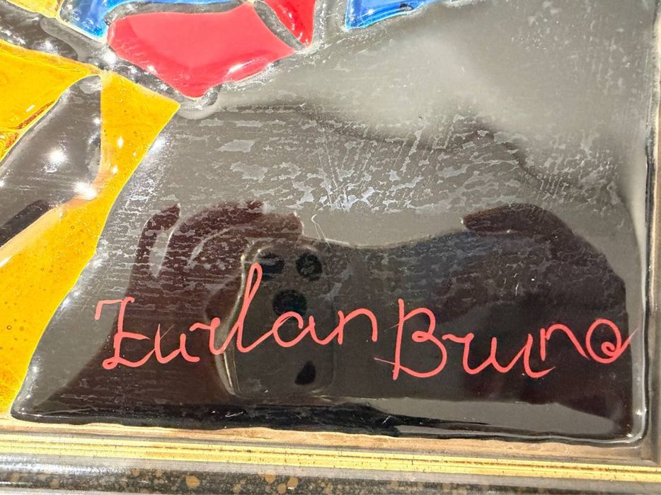 Итальянская картина из стекла Мурано в рамке, Bruno Zurlan