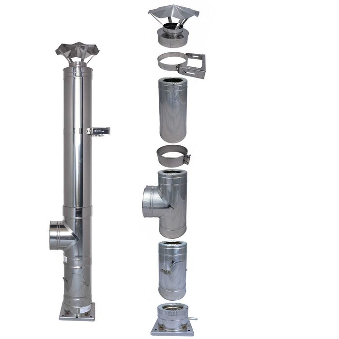 COS DE FUM D250/320 mm – H 5 m – plecare sol,