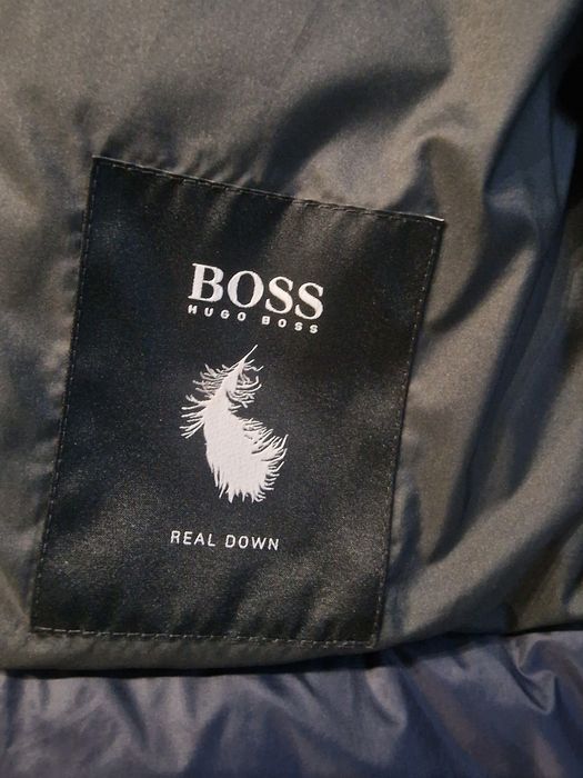 НАМАЛЕНО!!! Тъмно синьо пухено яке BOSS