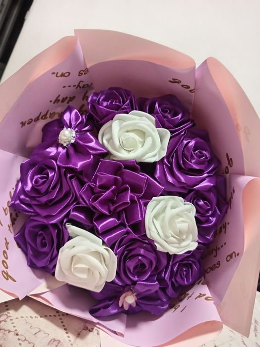 Buchet de trandafiri din Satin