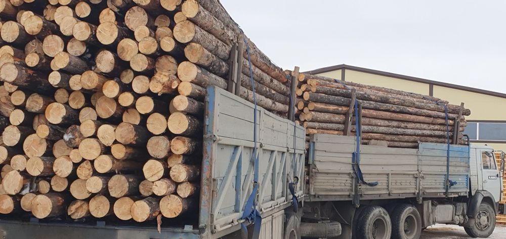 Брёвна подтоварка жерди