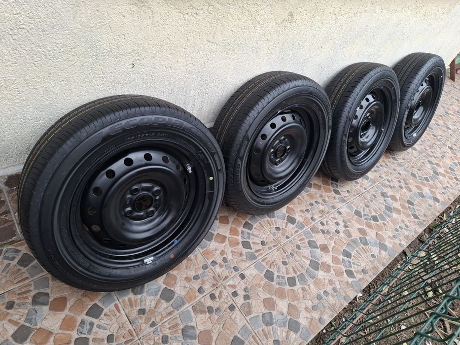 Set Jante, Cauciucuri Bridgestone, Capace NOI + TPMS Continental cadou