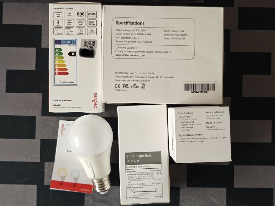 Smart E27 Wi-Fi Крушки