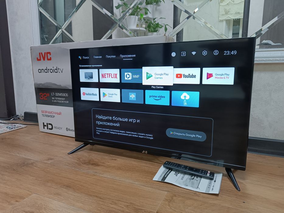 ТЕЛЕВИЗОР JVC Smart YouTube современный.