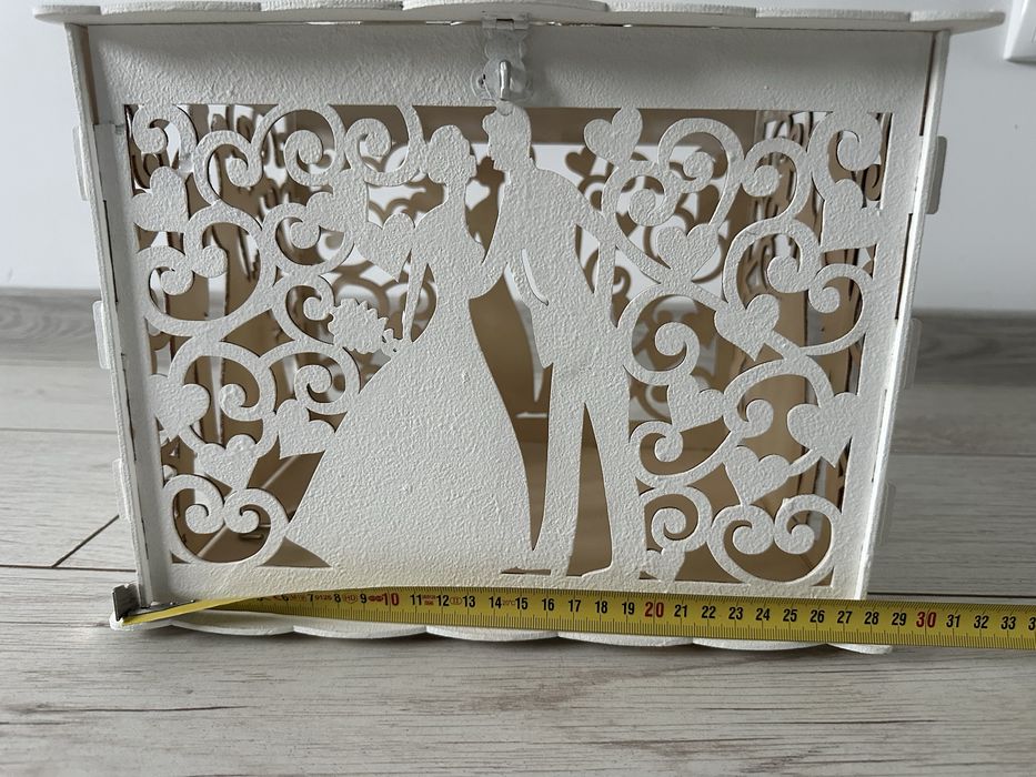 Cutie dar nuntă alba