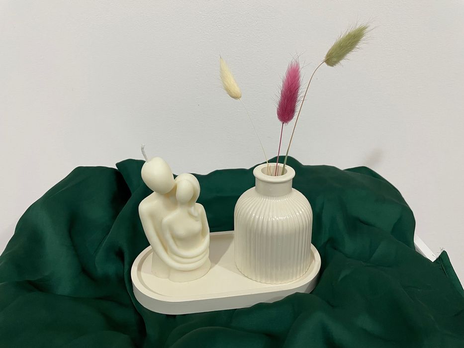 Seturi cadou cu lumanari din ceară de soia și recipiente ceramice