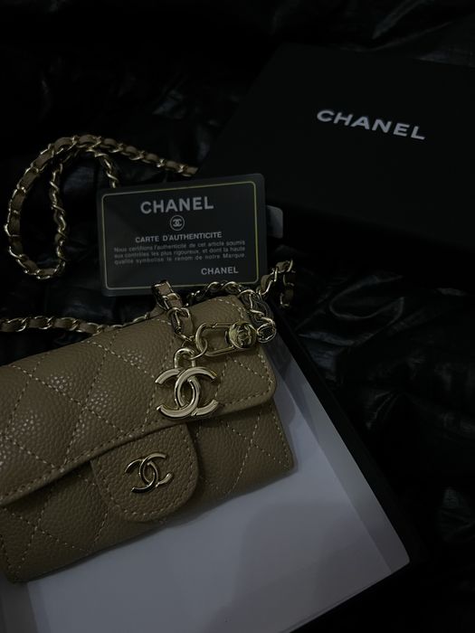 Чанта Chanel -черна и бежова