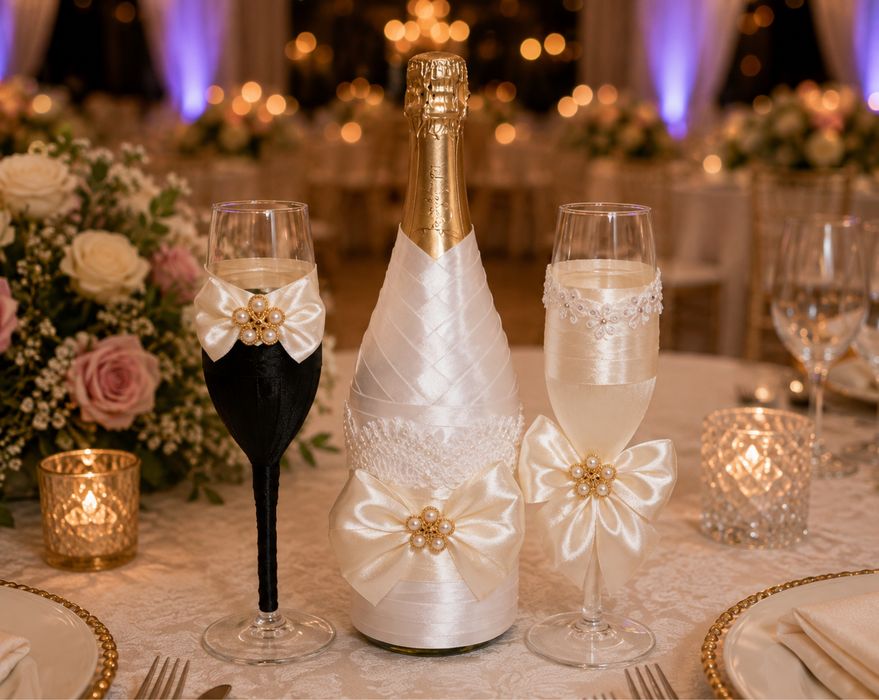Pahare elegante nunta /botez  diverse modele