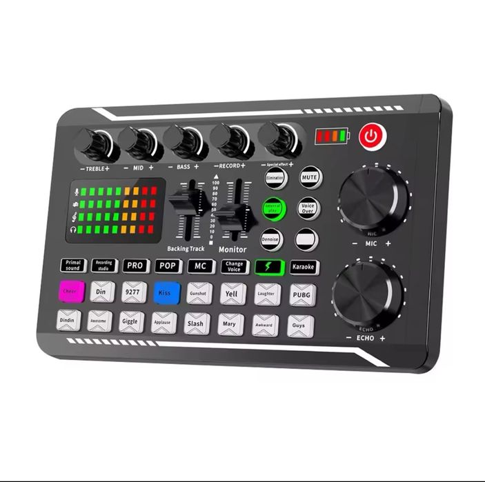 Placa de sunet externa , Bluetooth și efecte de sunet (ideala Podcast Tiktok Karaoke Live)