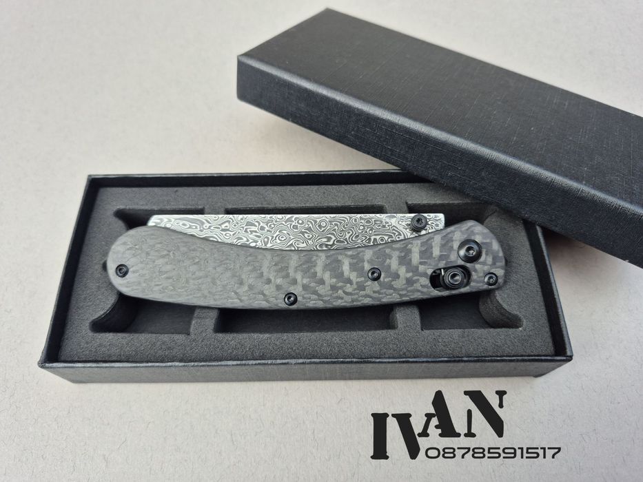 Сгъваем нож-Дамаска стомана 67слоя ,сърцевина VG10 ,карбонова дръжка