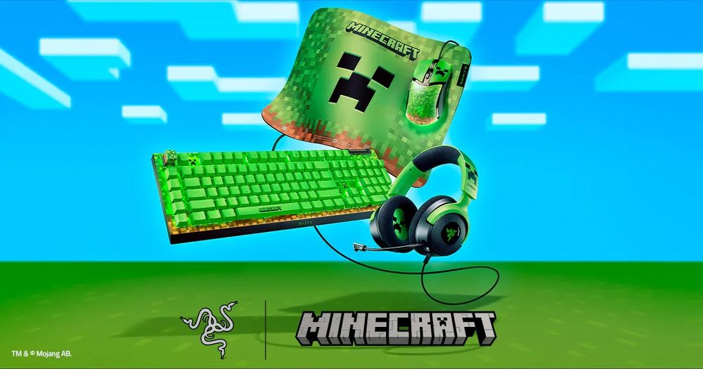 Kit Razer Minecraft (Mouse, Pad,Tastatură, Căști) NOI