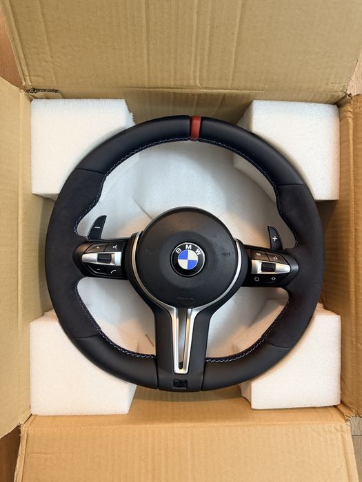 Volan bmw padele airbag original seria 1 3 z4 x1 x5 x6 e90 e89 e87 e84 e70 e71 e72