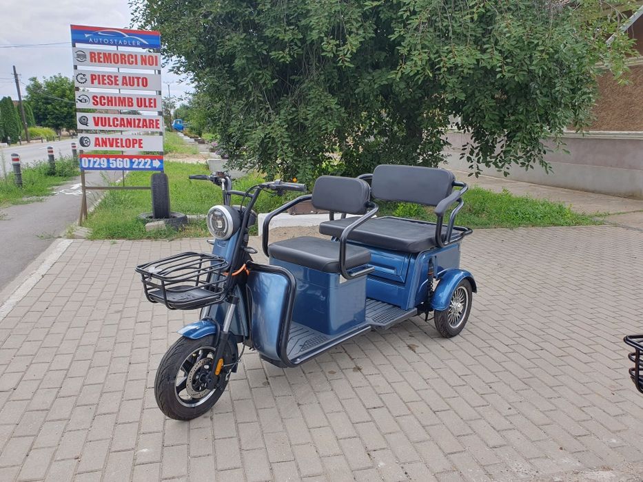 Triciclu electric persoane 2 locuri P1-00 omologat 25km/hMove Eco