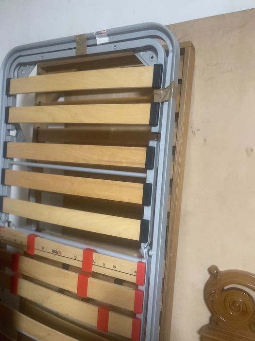 Pat lemn masiv+noptiere+somiera