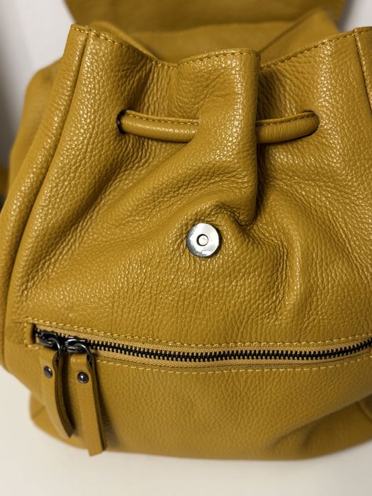 Rucsac din piele naturala, mustar