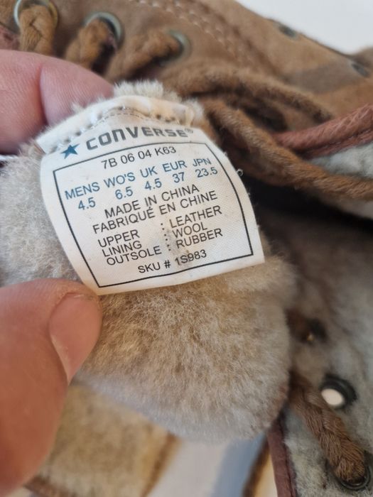 Cizme Converse din piele, cu blană