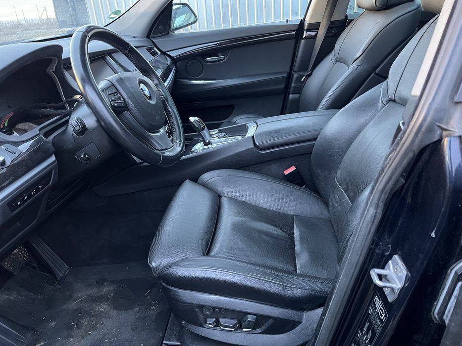 Interior confort scaune fata spate fete de usi piele neagra bmw seria 5 gt f07