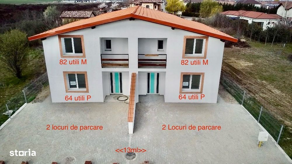 Duplex de vânzare cu 2 apartamente zona nouă Via Carmina (pentru tine)