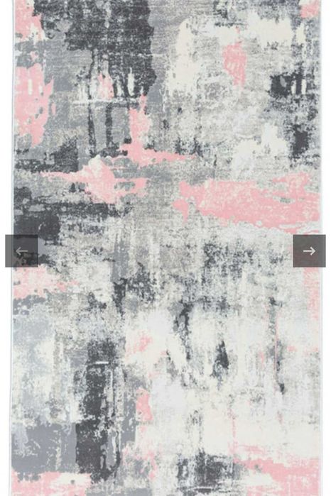 Covor modern Nou, alb/gri/roz, rezistent la apă și ușor de curățat Armade rose 100x200