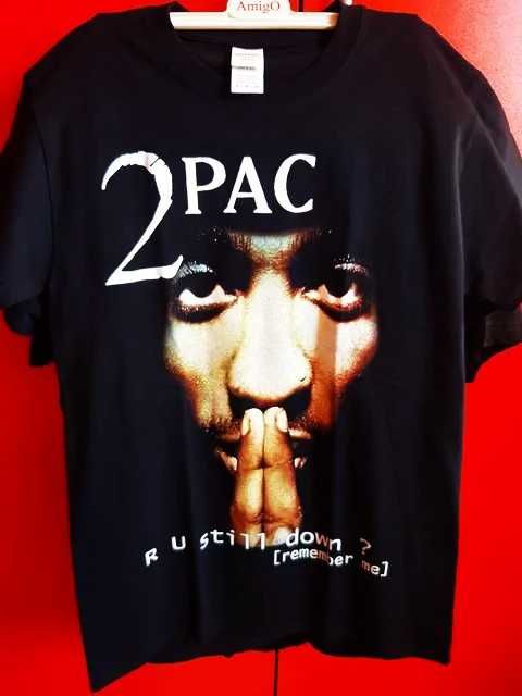Тениска 2Pac дизайн Лице и Гръб, 100% памук, в черно  и Цветно (S) Нова!
