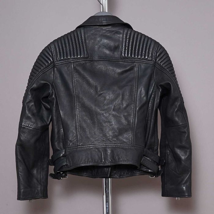 AllSaints Estella Дамско Кожено яке Агнешка Кожа Черно Small UK 8