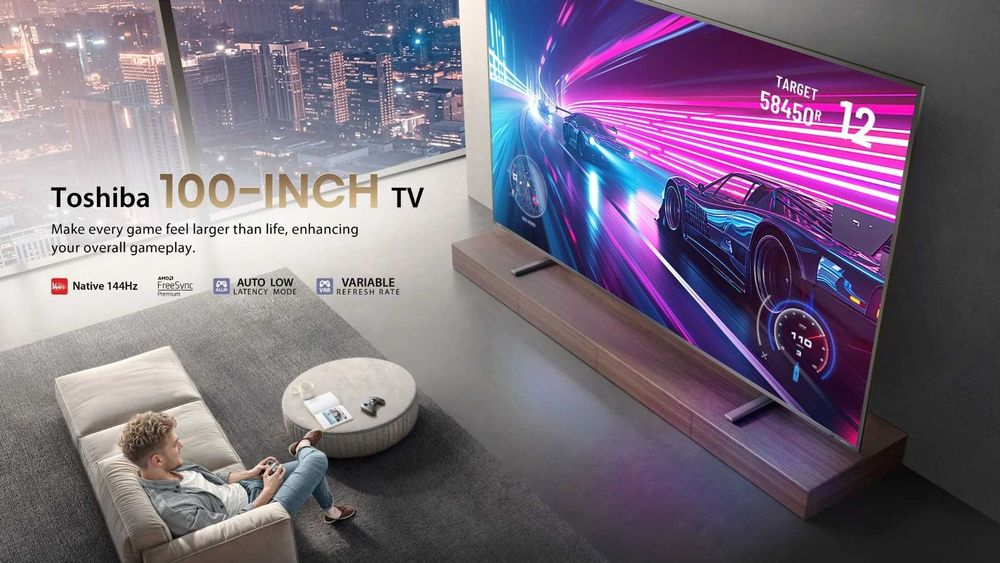 "Toshiba 100 диагональ" (4K Ultra HD) 144hz + бесплатная Доставка