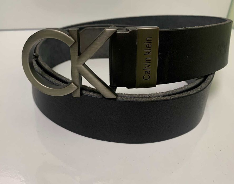 Нов мъжки колан от естествена кожа Calvin Klein 110см