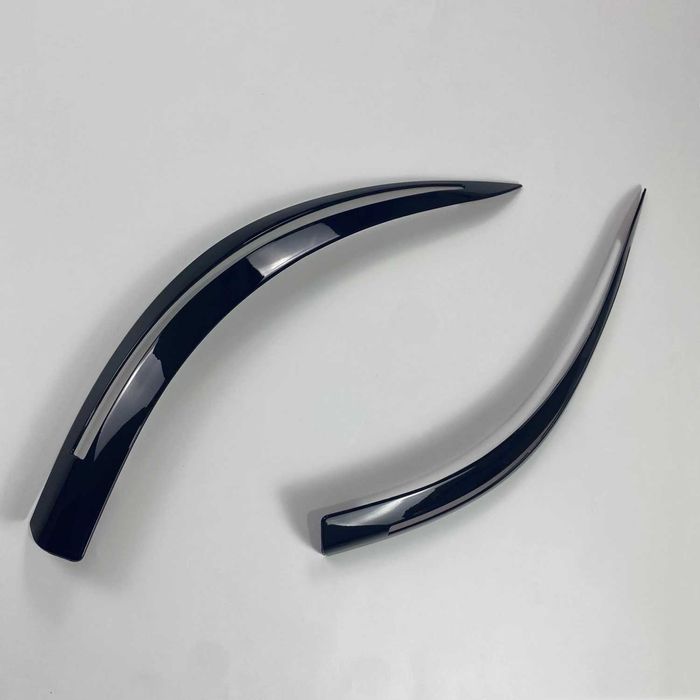 Set 2 Pleoape Faruri Far BMW Seria 5 E60 E61, 2003-2010, Negru Lucios