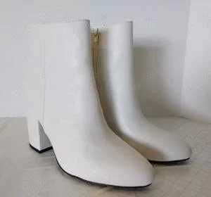 Cizme albe NINE WEST piele naturala   mr. 36 noi la cutie