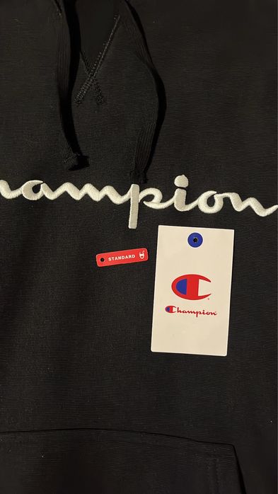 Черный худи Champion
