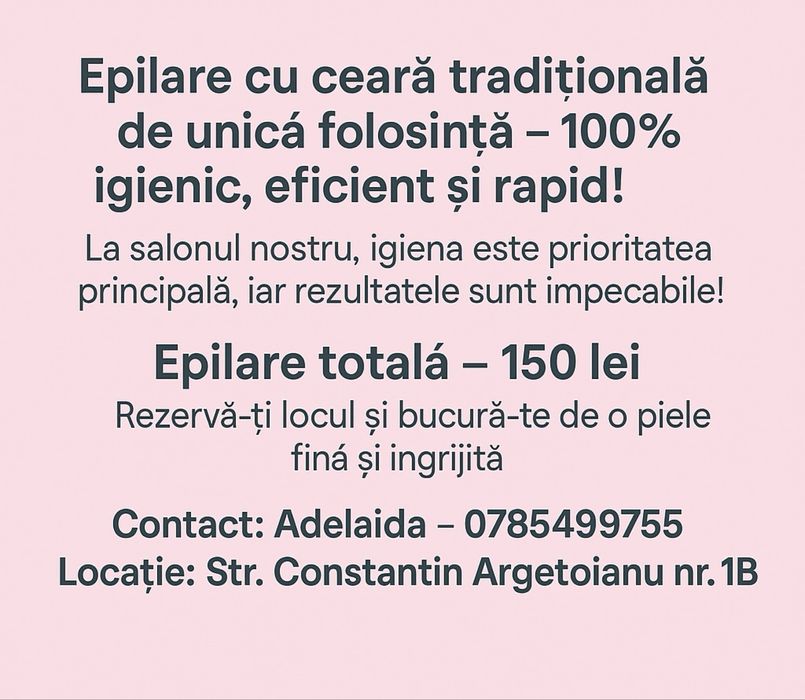 Epilat cu ceara de unica folosinta/Pensat