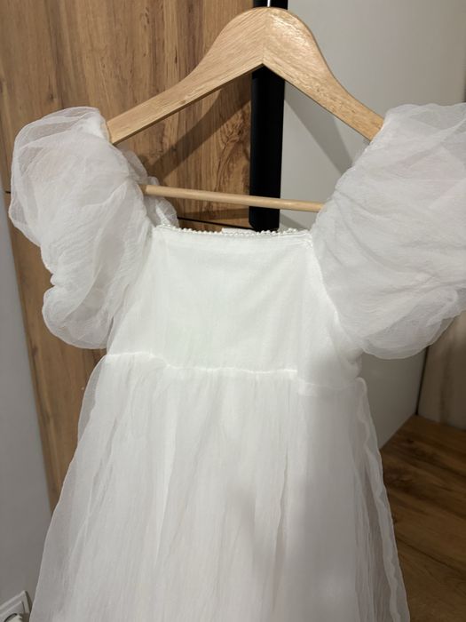 Бальное, белое платье для девочки