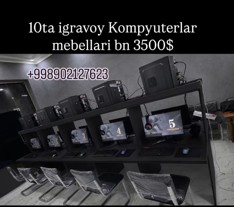 Game Club uchun 10ta igravoy kompyuter mebellari bn tayyor
