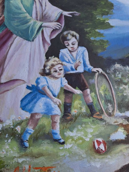 tablou pictura pe panza semnat C Nitescu