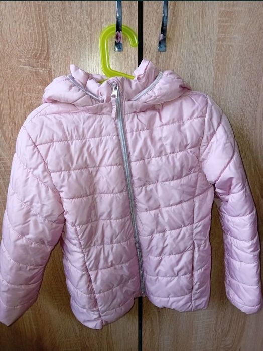 geaca hm h&m roz toamna  iarna 8 9 ani, 134 cm fata fetite