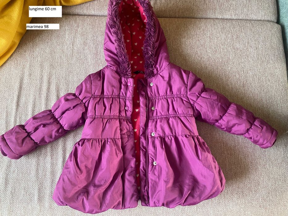 Geaca copii fete marimea 98 2-3 ani interior polar toamna iarna