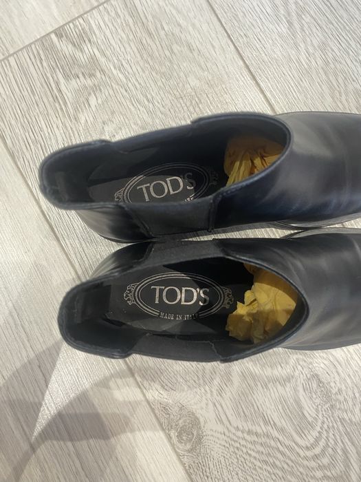 Оригинальные кожаные ботинки челси Tod's (Италия)