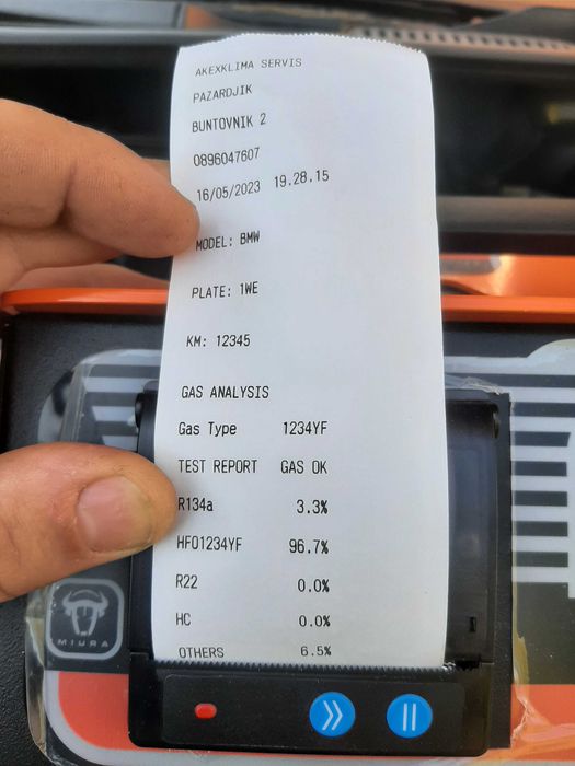 R1234yf, R134a анализ на вида и качеството на фреона