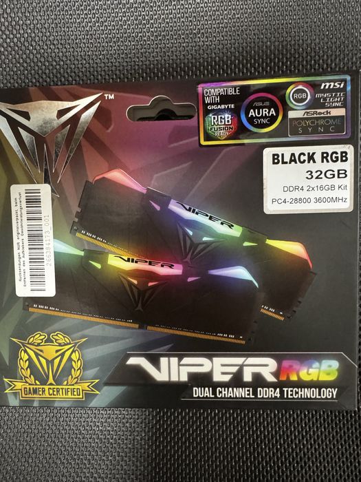 Memorii ram ddr4 3600mhz 32gb 64gb viper rgb
