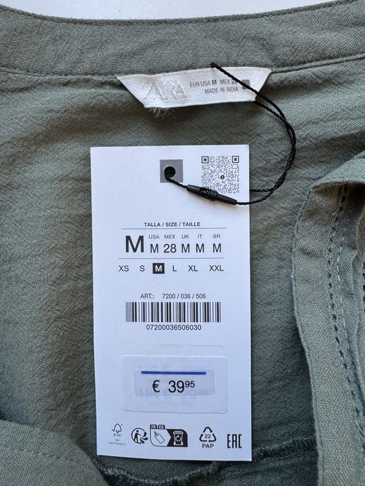 Нова риза от ZARA с етикет, размер М