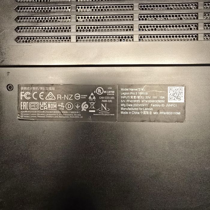 Lenovo Legion 5 Pro 16IRX8