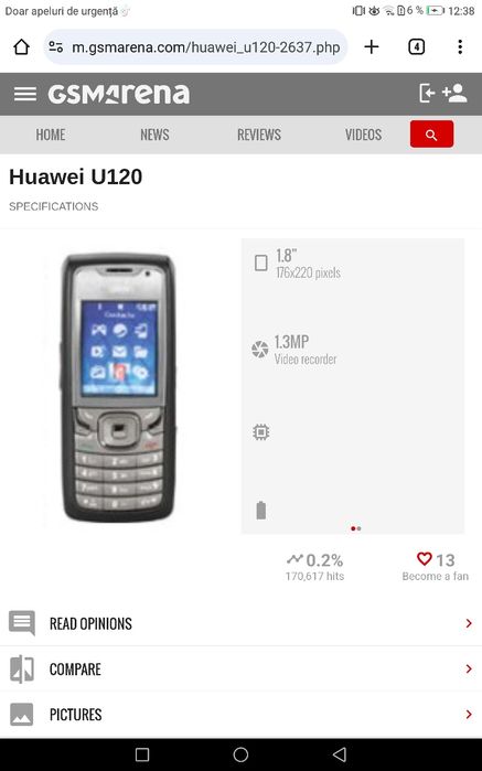 Telefon huawei u120s