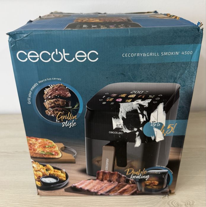 Cecotec Cecofry & Grill Smokin’ 4500 Air Fryer 4.5L - Nouă