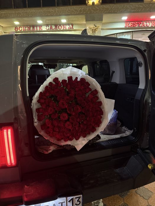 Цветы 51 шт метровый роза