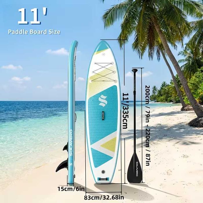 НОВ Надуваем Падълборд (SUP) SOLAVERO 335см - (Пълен Комплект)